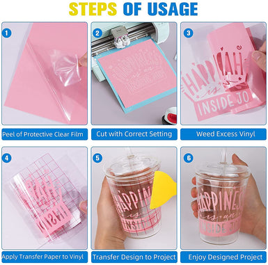 Glitter Permanent Adhesive Vinyl Bundle - 12"x12" 12 Pack