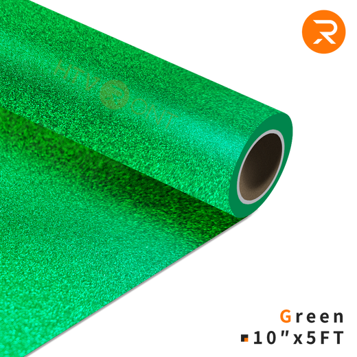 Glitter Heat Transfer Vinyl Roll - 10"x5 Ft Green