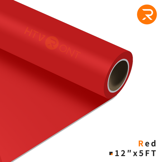 Heat Transfer Vinyl Roll - 12"x5 Ft Red